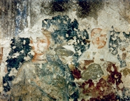 Tirilye. Fresco of the 14th c. in the deserted Pantobasilissa church (1988)