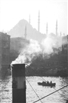 From the old Galata Bridge, 1956: View towards the Golden Horn and the Süleymaniye Mosque (Süleymaniye Camii)