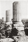 Columns of the main temple in the Sanctuary of Zeus Polieus in Istria (Black Sea coast of Romania)