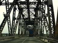 The Danube Bridge ( the Rousse-Giurgiu Friendship Bridge) between Bulgaria and Romania (Dec. 2013)