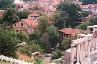 Φιλιππούπολις / Πλόβντιβ: Άποψη του παλαιού μητροπολιτικού ναού της Αγίας Μαρίνας από το αρχαίο Θέατρο (το 1993)
