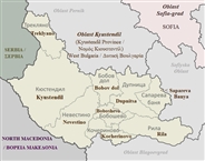 Ο Νομός Κιουστεντίλ / Oblast Kyustendil και οι εννέα δήμοι που τον απαρτίζουν