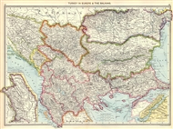 Ottoman Vilayets of Europe and the Balkan States in 1910