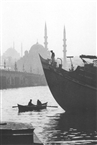 View from Karaköy towards the Golden Horn, the Galata bridge and Yeni Mosque, 1959