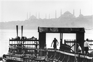 From Asia to Europe: view from the Salacak Dock towards Hagia Irene, Hagia Sofia and the Blue Mosque, in 1968