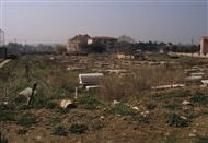 Marble tombstones in the confiscated and vandalized cemetery