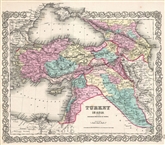 The Asian part of the Ottoman Empire and Russia in the Caucasus, Colton 1855