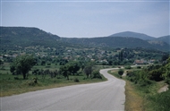 The Thracian landscape at the entrance of the village