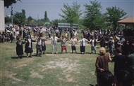 Traditional dance for all the members of the refugee community