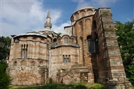 From the garden of the Chora Monastery (or Kariye): the SE side of the East façade of the monument