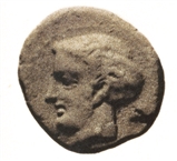 Coin of ancient Sinope: the nymph Sinope (5th c. BC)