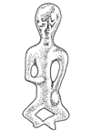 Celtic bronze figurine (h. 7.5 cm.), 3rd c. BC