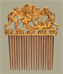Gold comb from a Scythian grave in the Ukraine, 4th c. BC: the front side