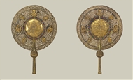 A pair of silver-gilt liturgical fans (hexapteryga). Argyroupolis (Gümüşhane), 1745