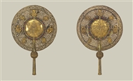 A pair of silver-gilt liturgical fans (hexapteryga). Argyroupolis (Gümüşhane), 1745