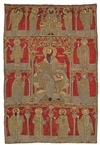 St Gregory of Nyssa, embroidered icon on silk ground with gold and silver wire, Trebizond late 17th c.