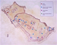 Plan of the Castle of Mytilene with indications of the water supply