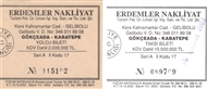 The ferryboat tickets from Kabatepe to the island of Gökçeada (the 15th of July 2003)