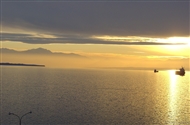 The Thermaic Gulf: Winter sunset in Thessaloniki; a breath taking hour