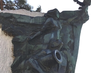 The bronze monument of Antonis and Domna Visvisi in Thessaloniki