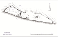 Byzantine Tzanicha, plan of the castle (Turk. Canca Kale)