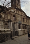 Αδριανούπολη, Άγιος Γεώργιος / Σβέτι Γκεόργκι. Η πρόσοψη του εκκλ. συγκροτήματος και του «νεοβυζαντινού» βουλγαρικού ναού, Απρίλιος του 1996