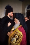 Ο Πατριάρχης Βαρθολομαίος στον Άγ. Χαράλαμπο του Ρωμαίικου Νοσοκομείου Μπαλουκλί (το 2004)