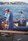 Πλωτά ιχθυοπωλεία στη συνάντηση Βοσπόρου και Κεράτιου (Κ/Πολη, Μάιος 1985)