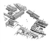 Ελληνιστική Ολβία, 3ος π.Χ. αι. Σχεδιαστική αναπαράσταση του κέντρου της Άνω Πόλης