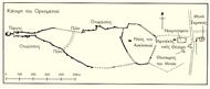 Βοιωτικός Ορχομενός, υποτυπώδες χαρτογραφικό σκαρίφημα