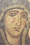 Η Παναγία η Παμμακάριστος, ψηφιδωτή εικόνα του 11ου αι. (λεπτομ.)