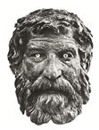 Βίων ο Βορυσθενίτης, κυνικός φιλόσοφος από την Ολβία (χάλκινο κεφάλι, μέσα του 3ου π.Χ. αι. στο ΕΑΜ)