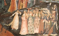 Οι αμαρτωλοί προύχοντες στην Κόλαση, λεπτομ. από τοιχογραφία του 1840 στο παρεκκλήσι της Μονής Μπάτσκοβο