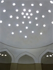 Ο κεντρικός θόλος της αίθουσας του «θερμού», στο οθωμανικό λουτρό