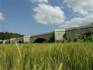 Η Γέφυρα του Ιουστινιανού στον Σαγγάριο: όψη της βόρεια πλευράς