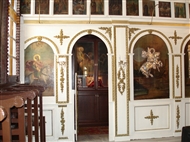 Άγιος Γεώργιος Γελδεγιρμέν: Το τέμπλο (λεπτομ.) και η είσοδος της Πρόθεσης