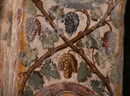 Τσαμπιά με σταφύλια (τοιχογραφία του 1428-30) στην Παντάνασσα