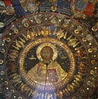 Στο καθολικό της Μονής Μπάτσκοβο: Ο Παντοκράτορας μέσα σε κύκλο από χερουβείμ