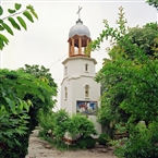 Ο Άγιος Γεώργιος της Αγχιάλου (το 1993): Το καμπαναριό ξαναχτισμένο μετά την τρομερή πυρπόληση του 1906