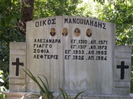«ΟΙΚΟΣ ΜΑΝΟΥΪΛΗΔΗ» Τάφος τεσσάρων μελών της οικογένειας με τις φωτογραφίες τους  στο Ρωμ. Κοιμητήριο Σκούταρι