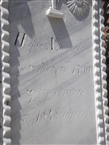 «Πέτρος Αθανασίου γεννηθείς τῷ 1790 και τελευτήσας τῷ 1848 μαΐου 6» μαρμάρινη ταφόπλακα στην Καφφατιανή (λεπτομ.)