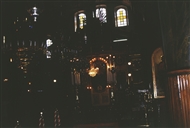 Παναγία η Καφφατιανή: Το τέμπλο και κλειστή η Ωραία Πύλη, λίγο πριν αρχίσει η κυριακάτικη «Λειτουργία» (Ιούνιος 2006)