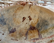 Μελένικο: Ο Χριστός (ίχνη τοιχογραφίας) στο Διακονικό του Αγ. Νικολάου στο Κάστρο