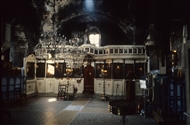 Μονή Αρχαγγελλιώτισσας (το 1982): Το κεντρικό κλίτος του ναού και το τέμπλο