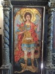 Ναός Προφήτη Ηλία στο Σκούταρι: Ο αρχάγγελος Μιχαήλ στη θύρα της Πρόθεσης (το 2017)