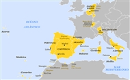 Dominions of Philip II of Spain in Europe and North Africa in 1580 /  Τον καιρό του Φιλίππου Β΄: οι ευρωπαϊκές και βορειοαφρικανικές κτήσεις της Ισπανίας το 1580