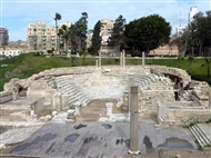 Αλεξάνδρεια, Φεβρ. του 2012: Το μικρό ολομάρμαρο Αμφιθέατρο-Ωδείο της Ελληνορωμαϊκής-Πρωτοβυζαντινής εποχής  (πανοραμική λήψη)