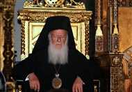 Φανάρι (Νοέμβριος του 2008): Η ΑΘΠ ο Οικουμενικός Πατριάρχης Βαρθολομαίος στο παραθρόνι του Πατριαρχικού Ναού