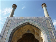 Παλαιό Ισπαχάν. Το ΝΔ αϊβάν του Τζαμιού της Παρασκευής, κοντινή λήψη από την αυλή