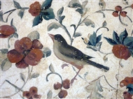 Ισπαχάν, τοιχογραφία στο σαφαβιδικό Παλάτι των Οκτώ Παραδείσων (λεπτ.): Πουλί πάνω σε ανθισμένο κλαδί